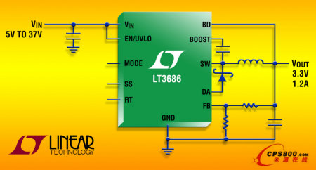 ���������Ƴ�1.2A��37VIN�������_�P������LT3686